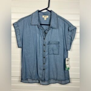 Style & Co. Casual Blue Button Down Shirt